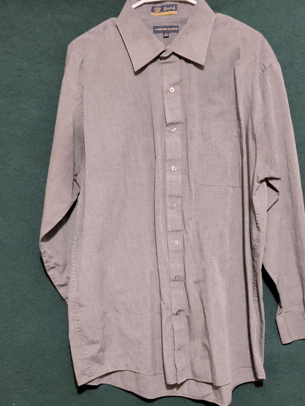 Casual Grey Long-Sleeve Dress Shirt - Cambridge Classics